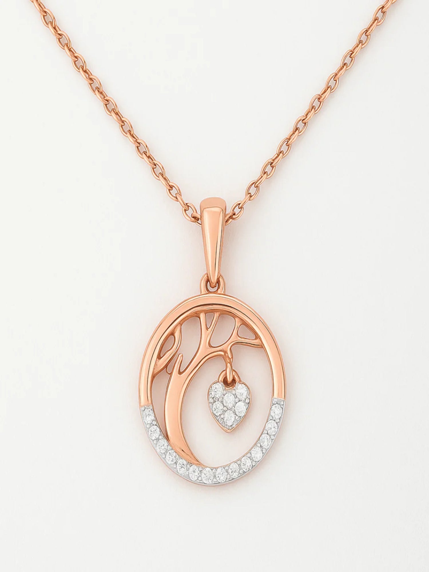Rose gold Tree of Life Pendant