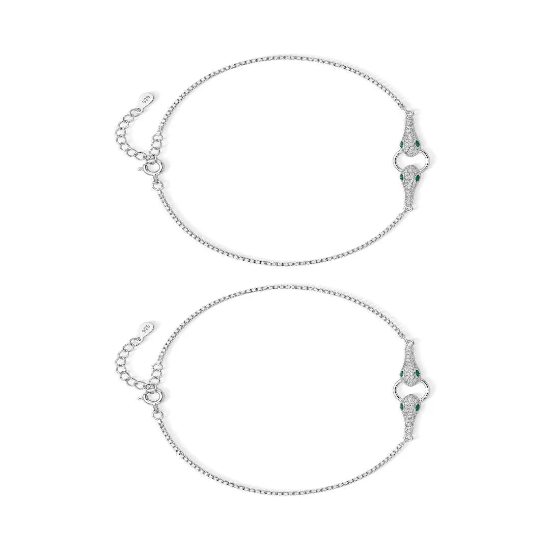 Mashha 925 Silver Panna Pop Anklet Mashha