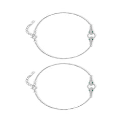 Mashha 925 Silver Panna Pop Anklet
