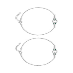 Mashha 925 Silver Panna Pop Anklet Mashha