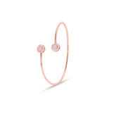 Radiance Dual Halo Bangle 18 Kt gold Plated