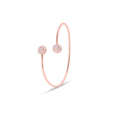 Radiance Dual Halo Bangle 18 Kt gold Plated