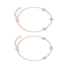 Mashha 925 Silver Evil Eye Guardian Anklet