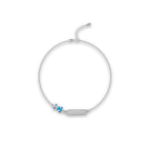 Cuddle Charm 925 Silver Baby Bracelet – Blue Teddy Edition