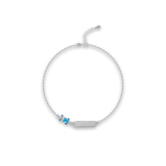 Cuddle Charm 925 Silver Baby Bracelet – Blue Teddy Edition