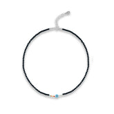 Evil Eye Beaded Silver Anklet