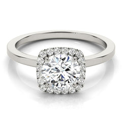 Silver Classic Halo Ring
