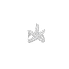 Starfish-Inspired Sterling Silver Ring