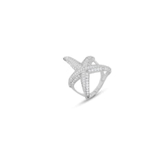 Starfish-Inspired Sterling Silver Ring