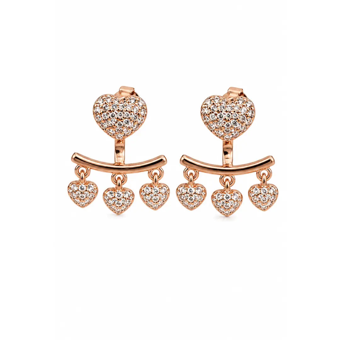 Mashha 925 Silver Stud cum Earring (Gold) Mashha