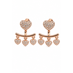 Mashha 925 Silver Stud cum Earring (Gold)