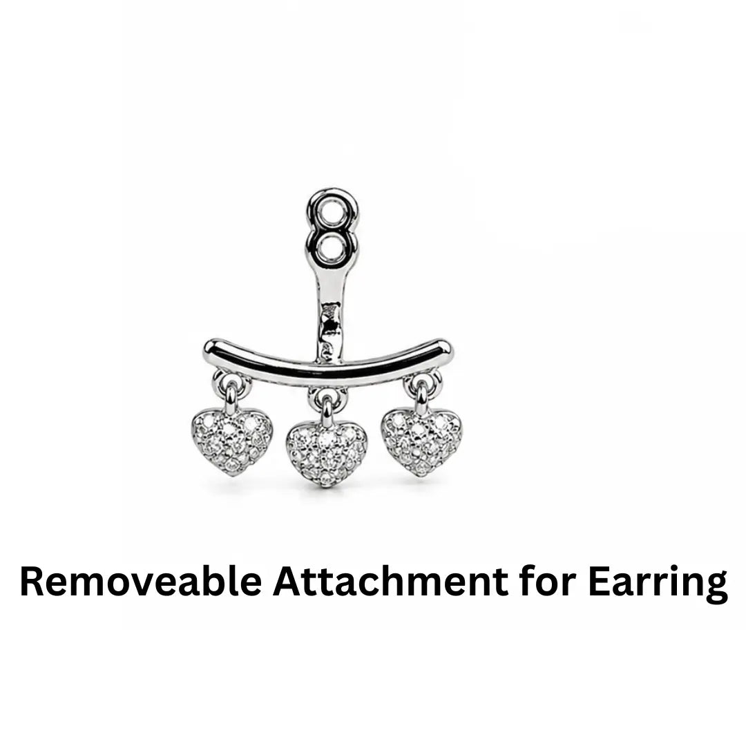 Mashha 925 Silver Stud cum Earring (silver) Mashha