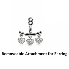 Mashha 925 Silver Stud cum Earring (silver) Mashha