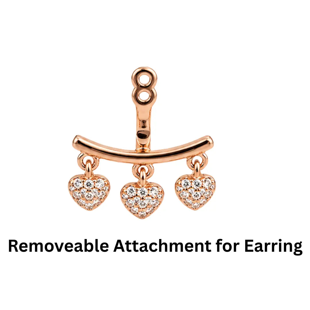 Mashha 925 Silver Stud cum Earring (Gold) Mashha