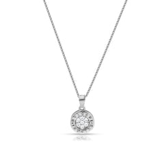 Mashha 925 Silver BVLGARI Inspired Chain Pendant & Earrings