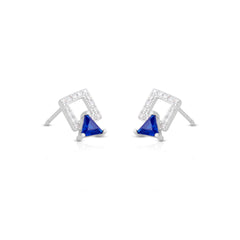 Sapphire Prism Studs