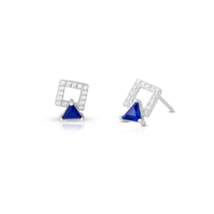 Sapphire Prism Studs