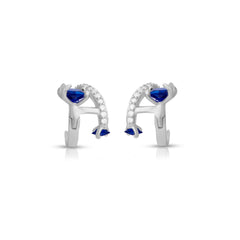 Sapphire Elegance Bali Earrings