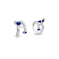 Sapphire Elegance Bali Earrings