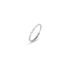 Silver Wave Band Ring