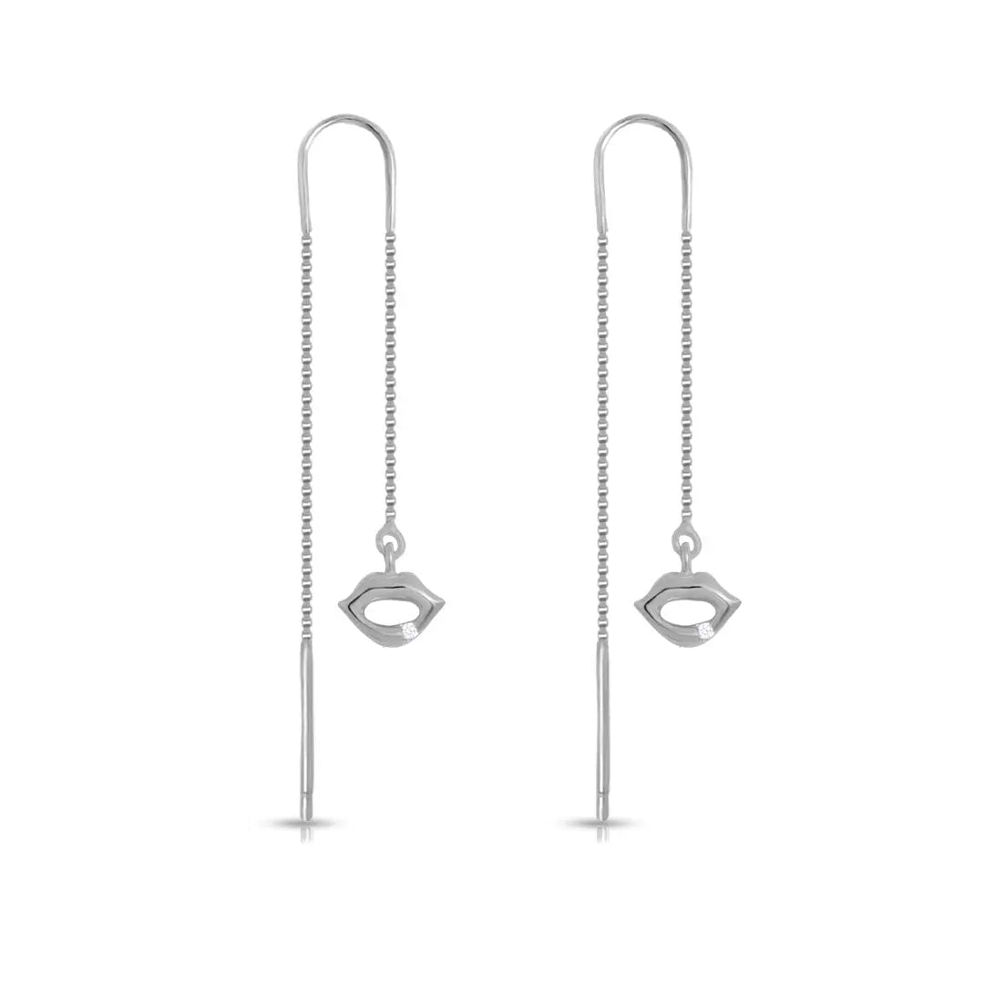 Mashha 925 Silver Whisper Kiss Sui Dhaga Earrings Mashha