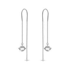 Mashha 925 Silver Whisper Kiss Sui Dhaga Earrings Mashha
