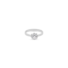 Floral Solitaire Ring