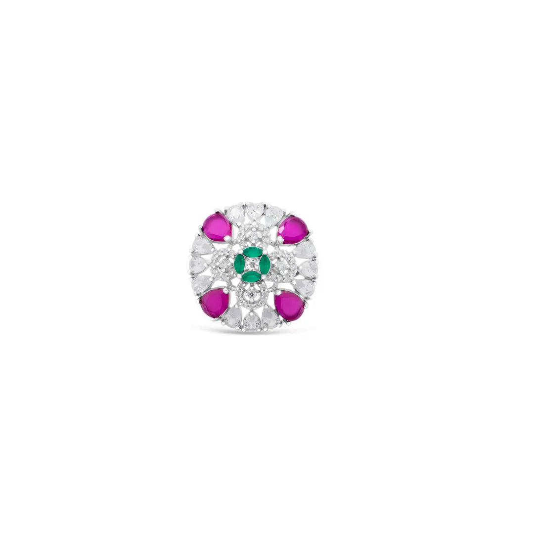 Royal Radiance Emerald Cocktail Ring Mashha