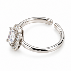 Cushion-Cut Halo Ring