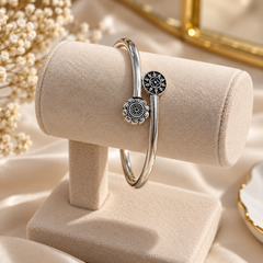 Mashha 925 Silver Vintage Bloom Cuff