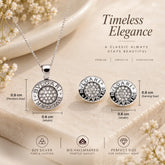Mashha 925 Silver BVLGARI Inspired Chain Pendant & Earrings Mashha