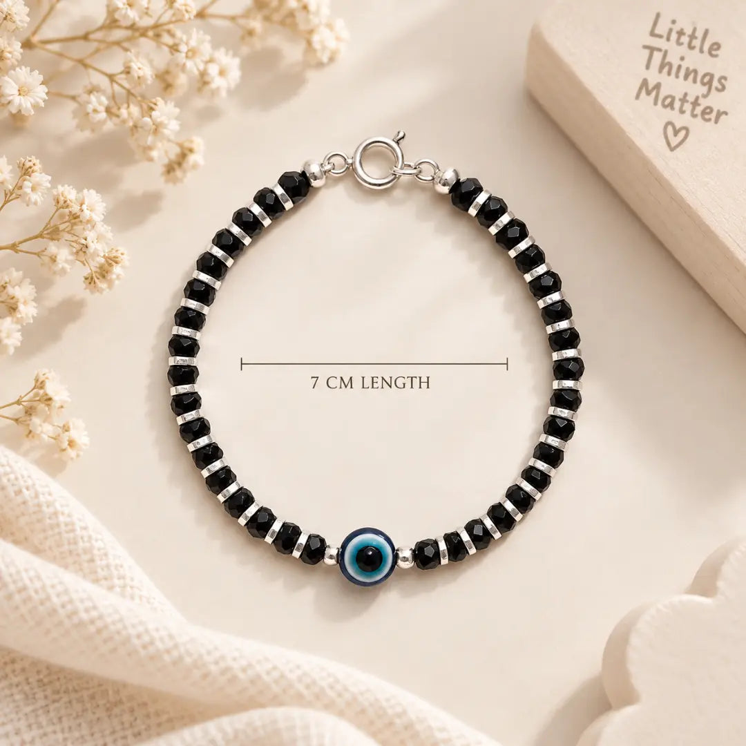 Black Bead Evil Eye Protection Bracelet Mashha