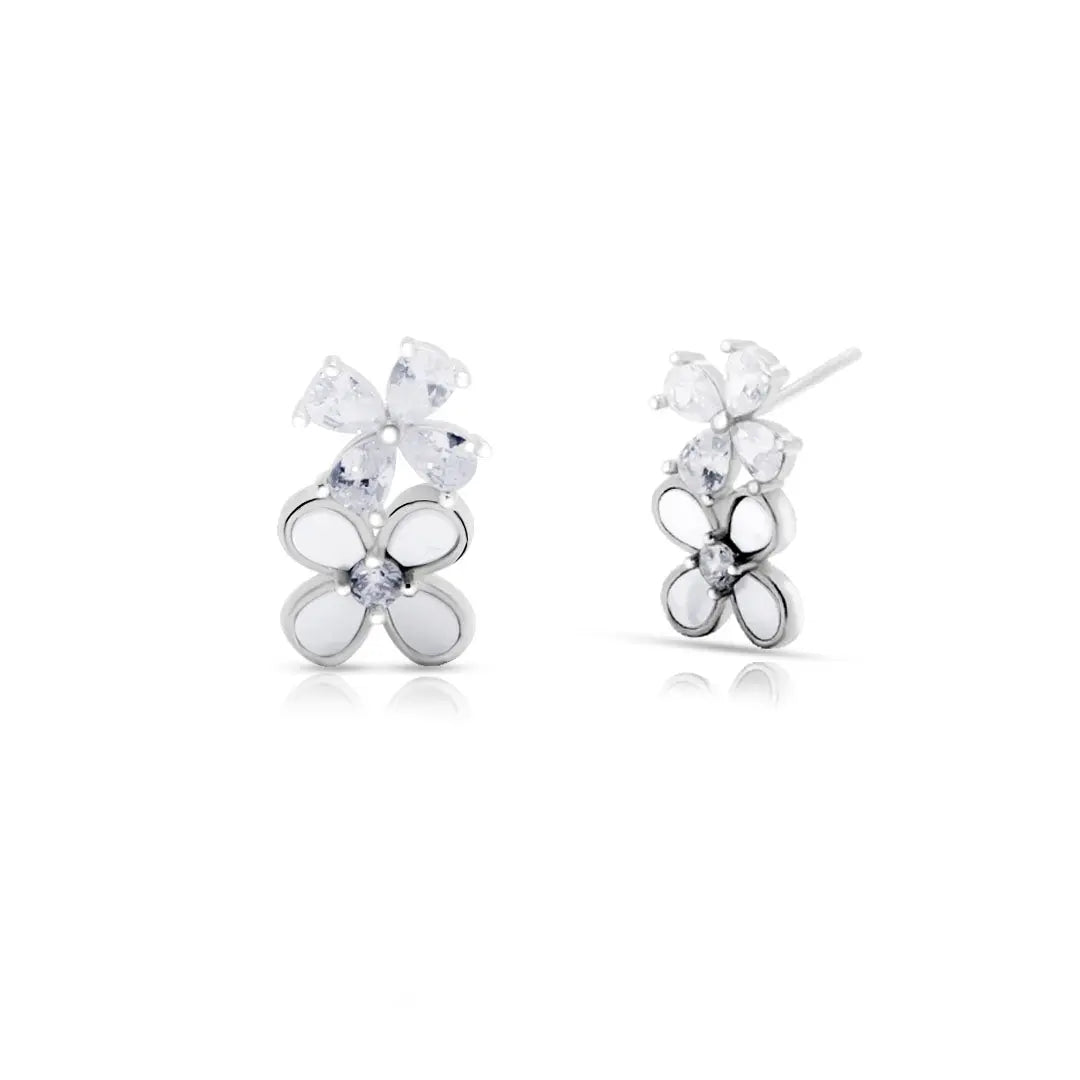 Mashha 925 Silver Bloomlight Duo Studs Mashha