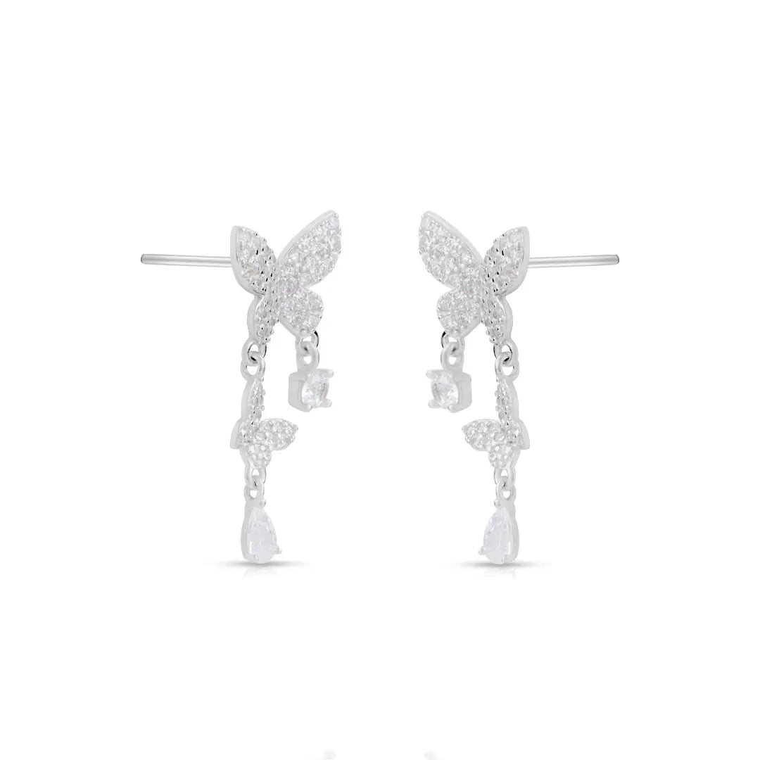 Mashha 925 Silver Butterfly Delicacy Earrings Mashha