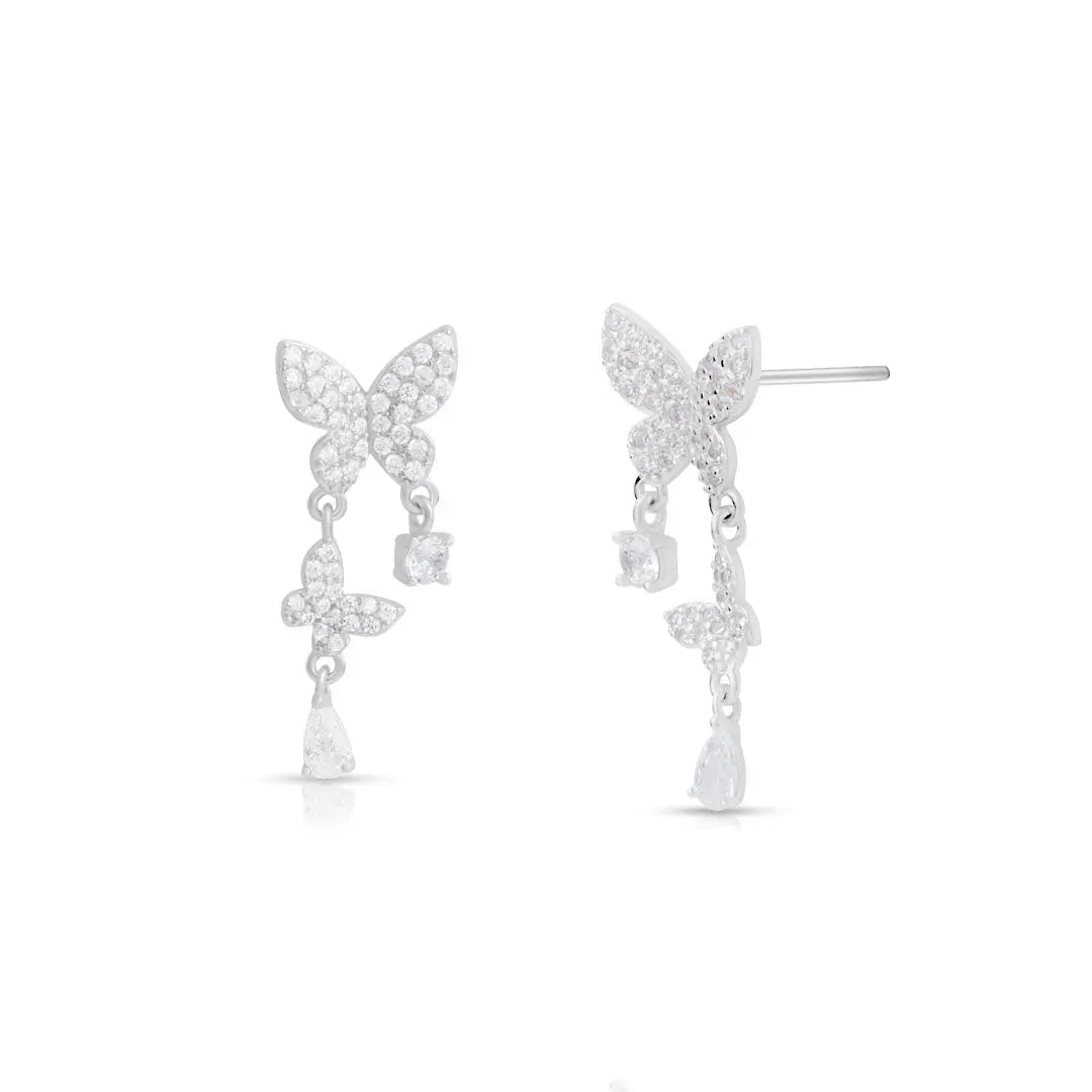 Mashha 925 Silver Butterfly Delicacy Earrings Mashha