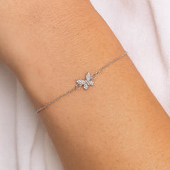 Mashha 925 Silver Butterfly Sparkle Bracelet Mashha