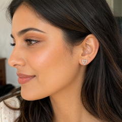 Mashha 925 Silver Noor-e-Dil Studs