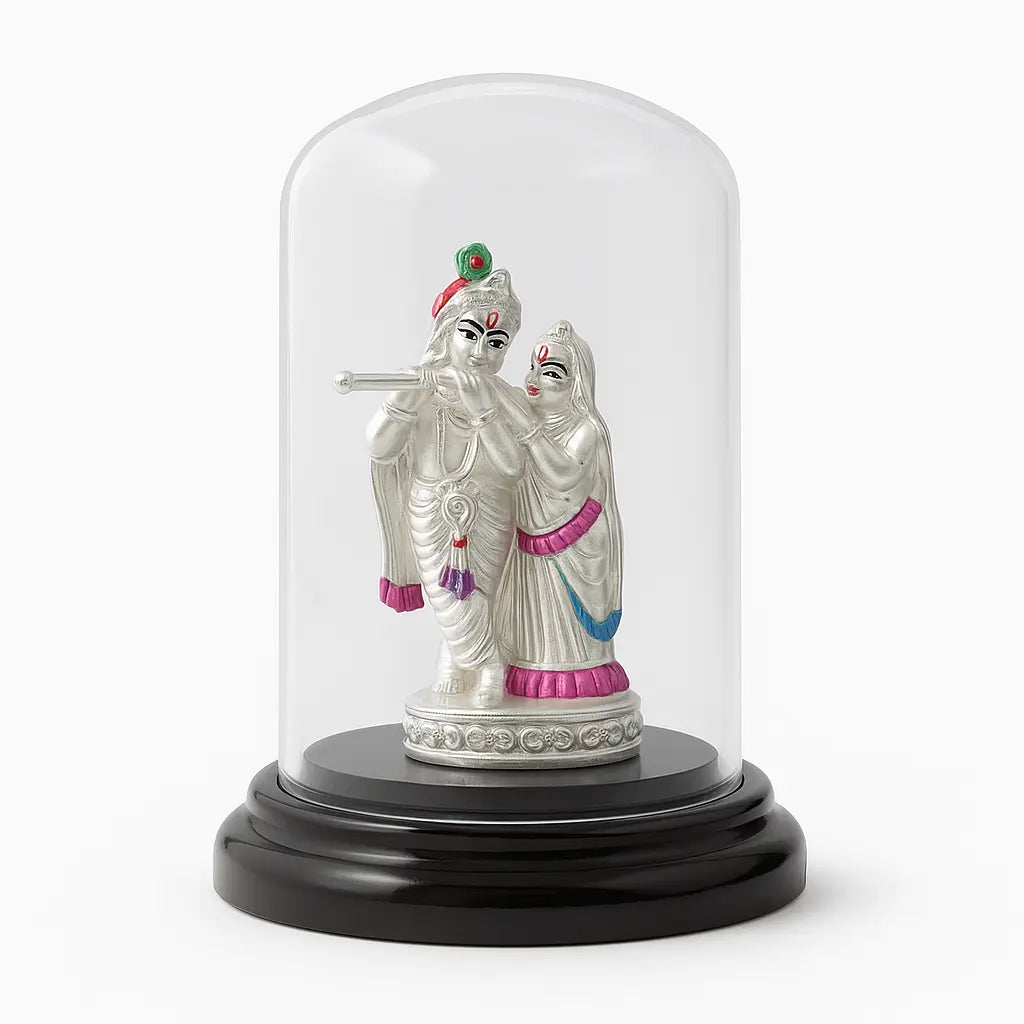 Radha Krishna 999 Silver Idol Mashha