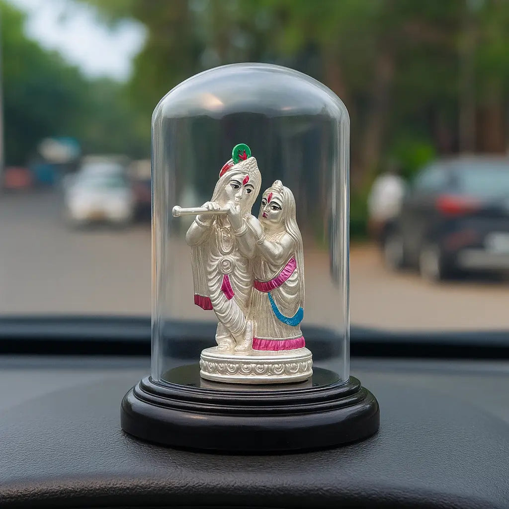Radha Krishna 999 Silver Idol Mashha