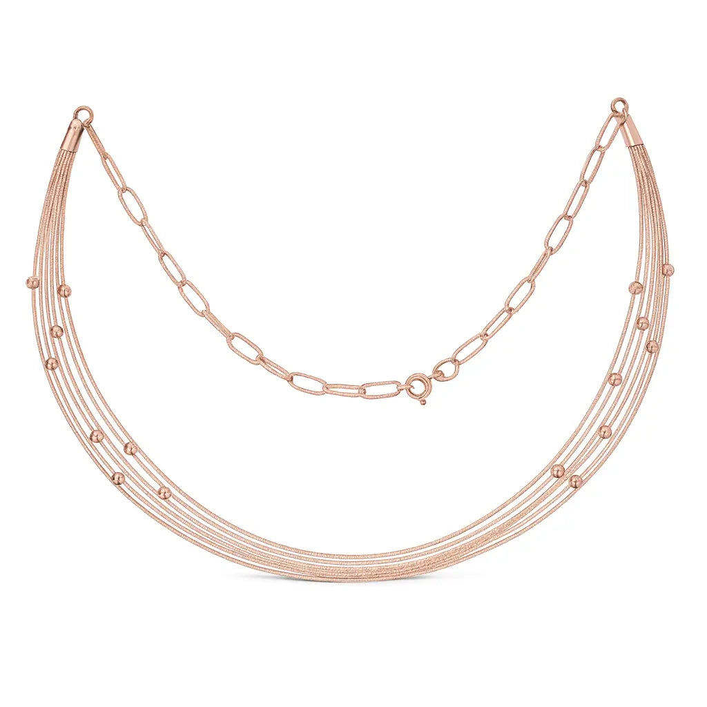 Rose Glow Multi-Strand Necklace Mashha
