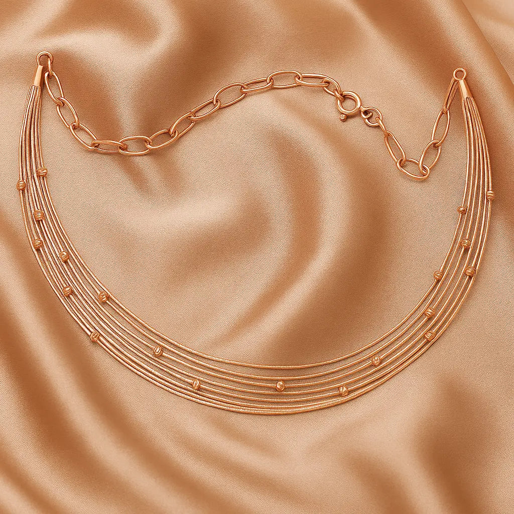 Rose Glow Multi-Strand Necklace Mashha