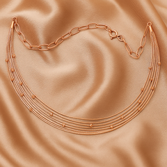 Rose Glow Multi-Strand Necklace