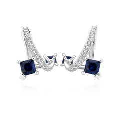 Sapphire Elegance Bali Earrings
