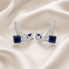 Sapphire Elegance Bali Earrings