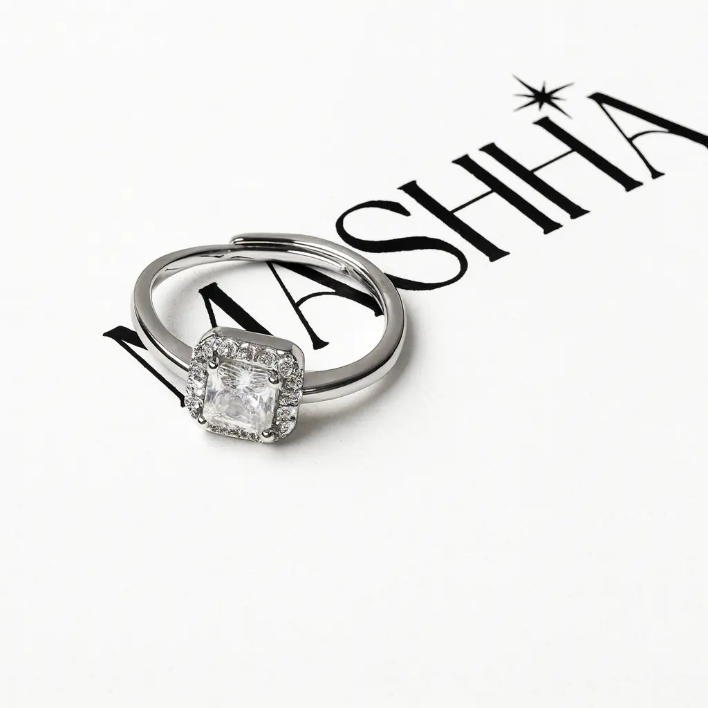 Radiant Halo Princess Ring (Adjustable) Mashha