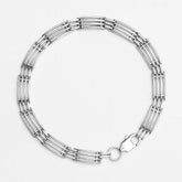 Triple-Link Silver Chain Bracelet Mashha