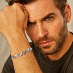 Triple-Link Silver Chain Bracelet