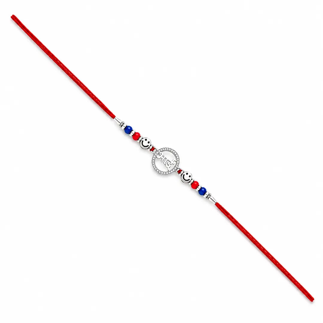 Mashha 925 Silver Smiley Bhai Rakhi Mashha