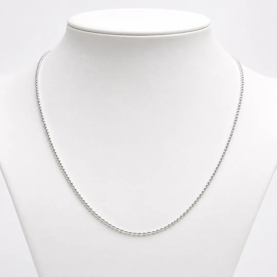 Mashha 925 Sterling Silver Rhodium Plated Legacy Ball Chain Mashha