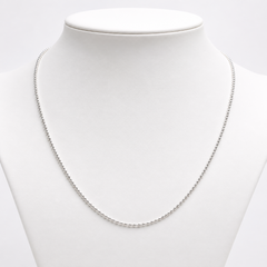 Mashha 925 Sterling Silver Rhodium Plated Legacy Ball Chain Mashha